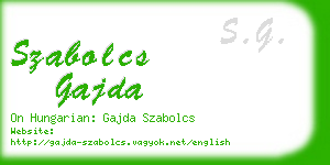 szabolcs gajda business card